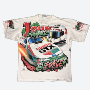 90s John Force Castrol GTX NHRA 1997 Racing T-Shirt